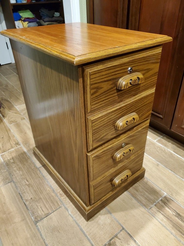 2 Drawer Wood Filing Cabinet 