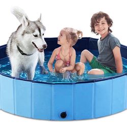 Jasonwell Foldable Dog Pet Bath Pool Collapsible Dog Pet Pool Bathing Tub Kiddie Pool Doggie Wading Pool for Puppy Small Medium Large Dogs Cats and Ki
