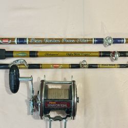 Fishing Rod & Reel Penn Senator II Tuna Stick Custom Power Stick Shakespeare Ugly Stik Tiger Vintage