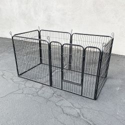 New In Box $75 Heavy Duty 6-Panel Dog Playpen, Each Panel 32” Tall X 32” Wide Pet Exercise Fence Crate Kennel Gate 