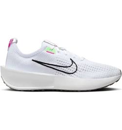 White nike interact run white black football grey noir