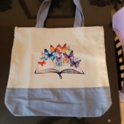 Book Of Butterflies Canvas Tote Bag