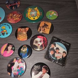 VINTAGE BUTTON PINS  REDUCED 