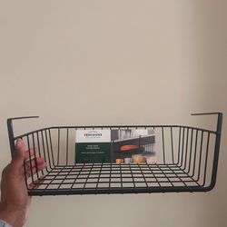 Under-shelf storage basket - black