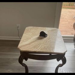 Marble Coffee Table And End Table