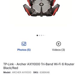 TP-Link Archer AX11000 Tri-Band Wi-Fi Router