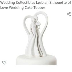 Wedding Collectibles Lesbian Silhoutte of Love Wedding Cake Topper or Statue
