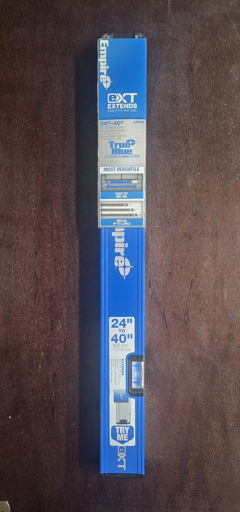 Empire EXTENDABLE Box Level - Etends from 24 inches up to 40 inches