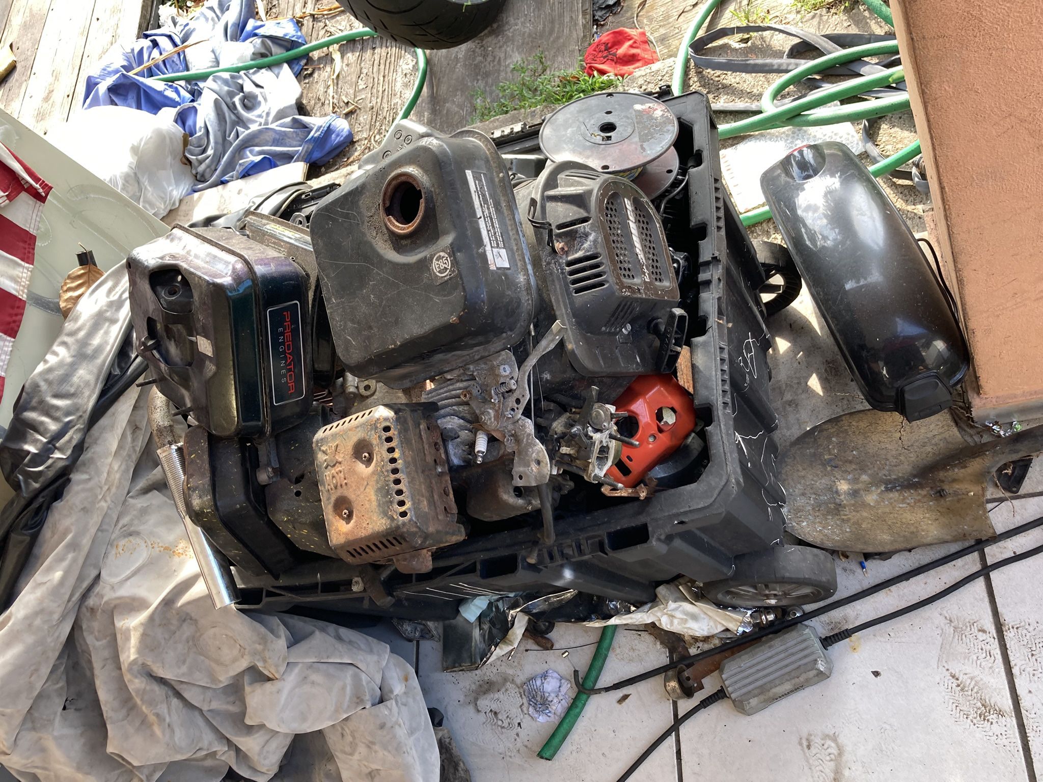 Pile Of Working Engines For Mini Bikes Pressure Washers 
