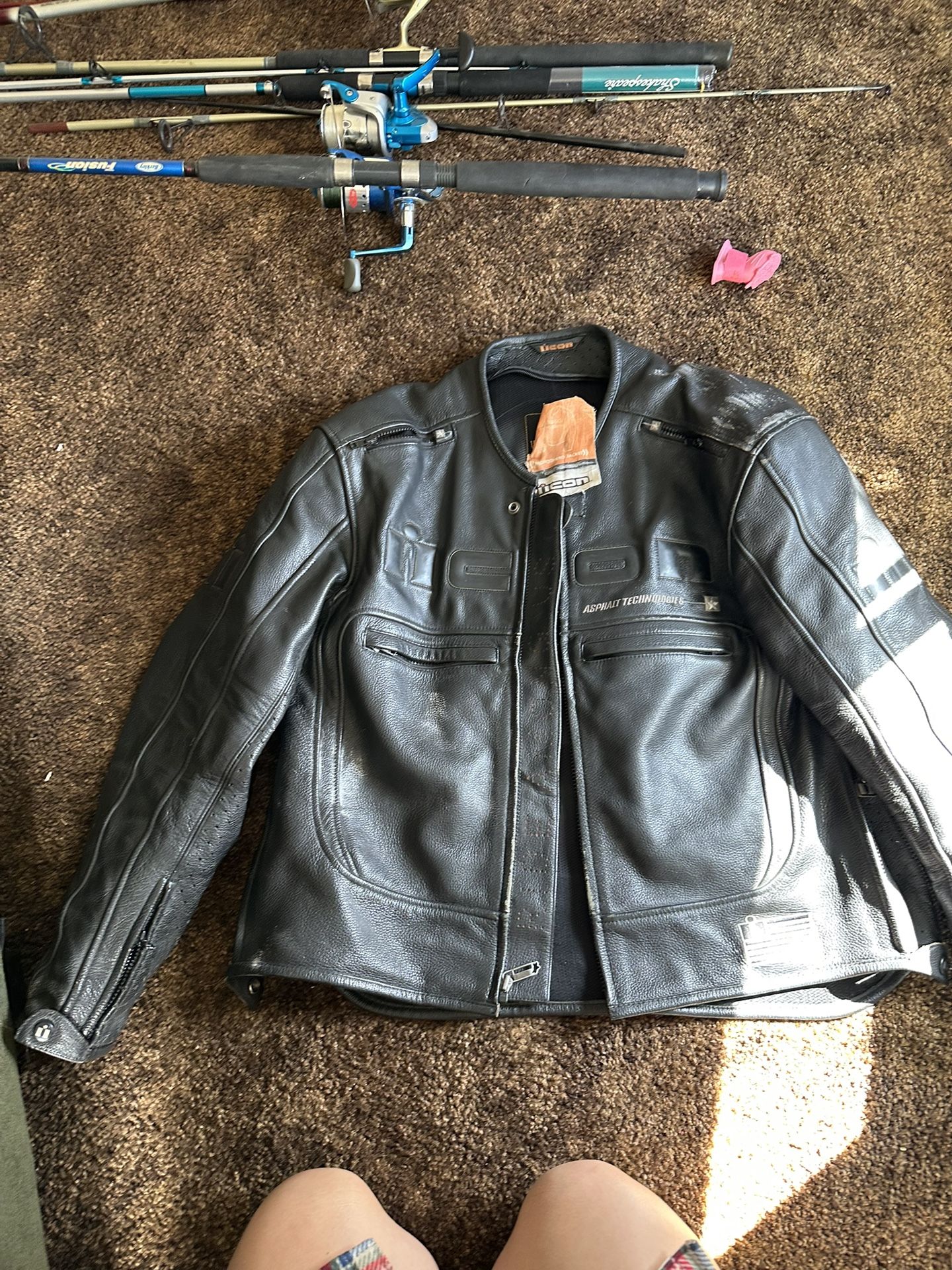 Vintage Large Icon Moto Jacket Real Leather