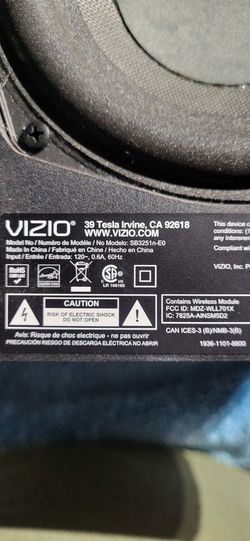 Vizio 3851n-E0 Subwoofer