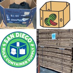 Gaylord boxes clean used, watermelon bins, pallet bins, bulk boxes, industrial boxes