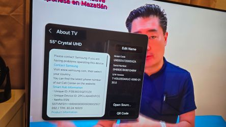 Samsung 55" Smart TV , Crystal UHD 4K