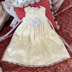 Light Yellow Easter Dress Like New—size 3-5T