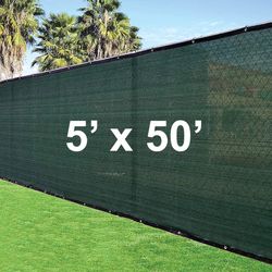 $40 (Brand New) Outdoor 5x50 ft privacy fence, mesh shade cover for garden wall yard backyard