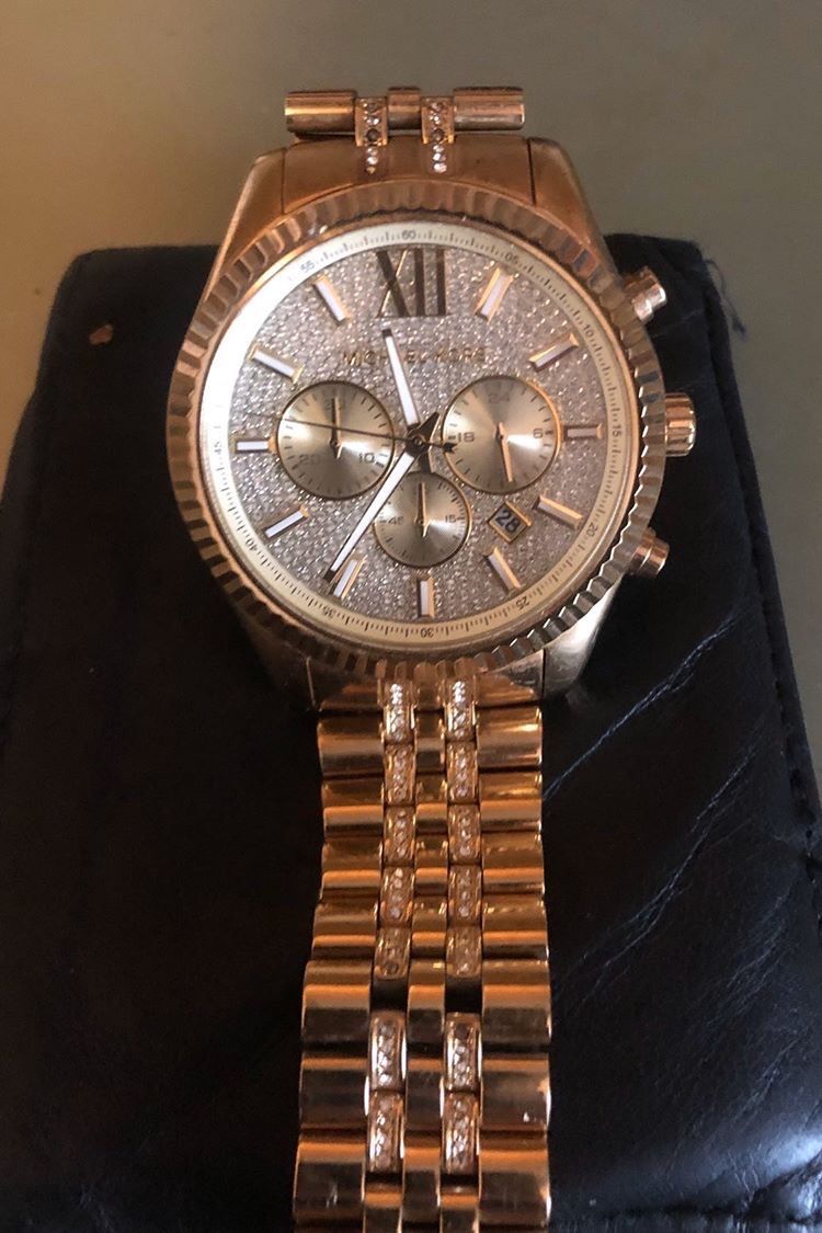 Michael Kors Men's Analog-Quartz Watch with Stainless-Steel Strap, Gold, 22 (Model: MK8579)