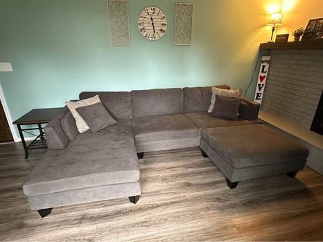 Couch with Ottoman and End Table