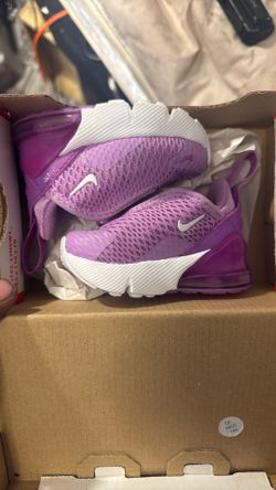 Nike Air Max 270 TD Toddler Girls Purple/Rush Fuchsia Size 2C DD1646-501 w/ Box