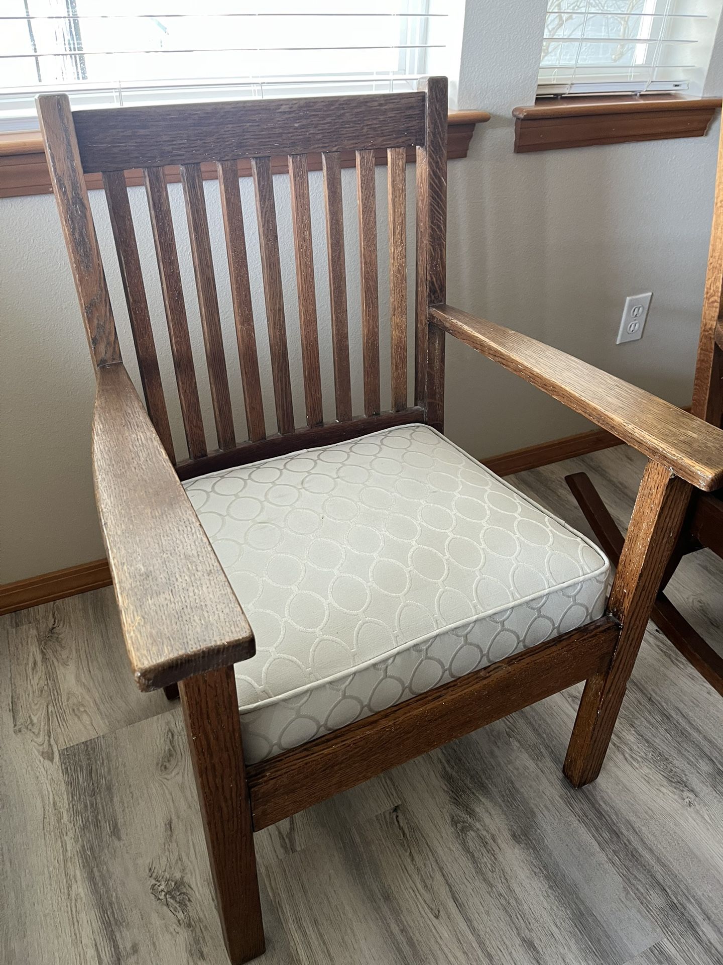 Antique Oak Captains Chair