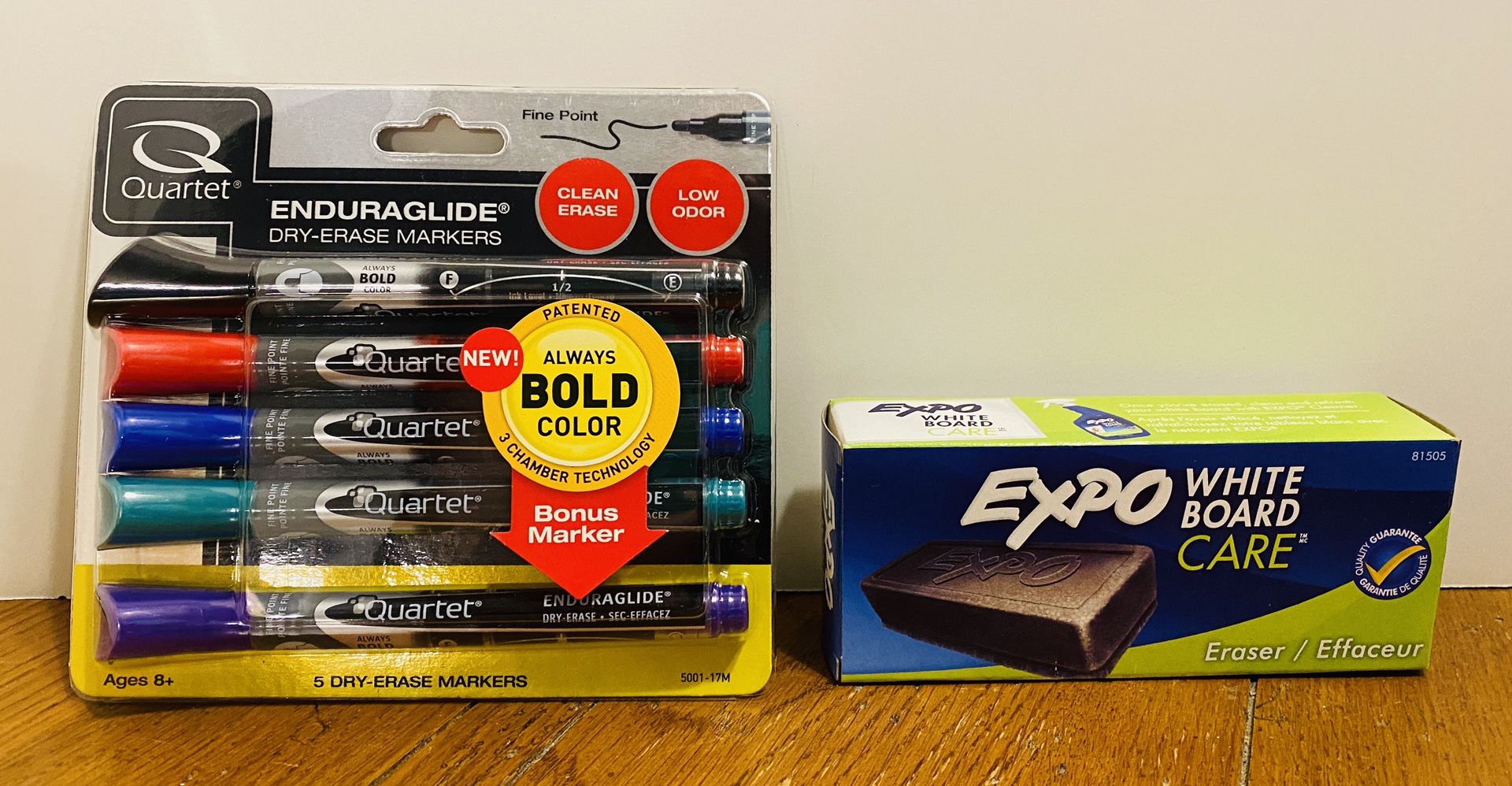 Quartet Dry-Erase Marker Set + Expo Eraser