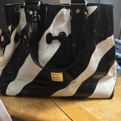 Dooney Bourke Purse Black And White
