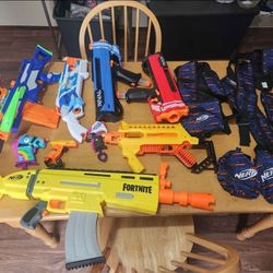 Nerf Gun & Accessories 100+ Darts Lot
