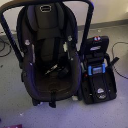 Even Flow Car seat/stroller With Base 
