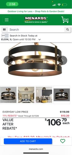 Semi-flush Ceiling Mounted Light