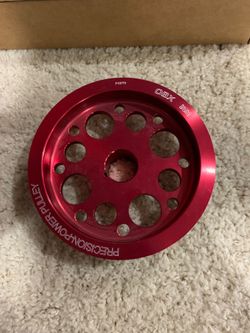 Lightweight crank pulley evo x