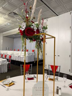 Quince center pieces (red & gold)