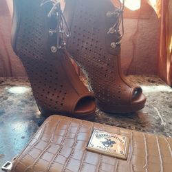 Women's Dress Bootie & Wristlet Wallet $$35🤎🤎