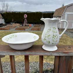 Sears China PETIT FLORA Pitcher & Bowl Set - Hard to Find!