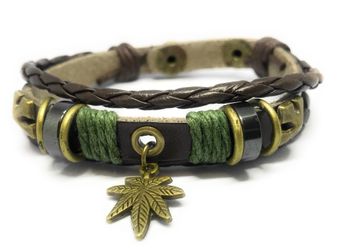 2 Weed leather bracelets