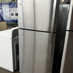 WHIRLPOOL STAINLESS STEEL TOP FREEZER REFRIGERATOR 