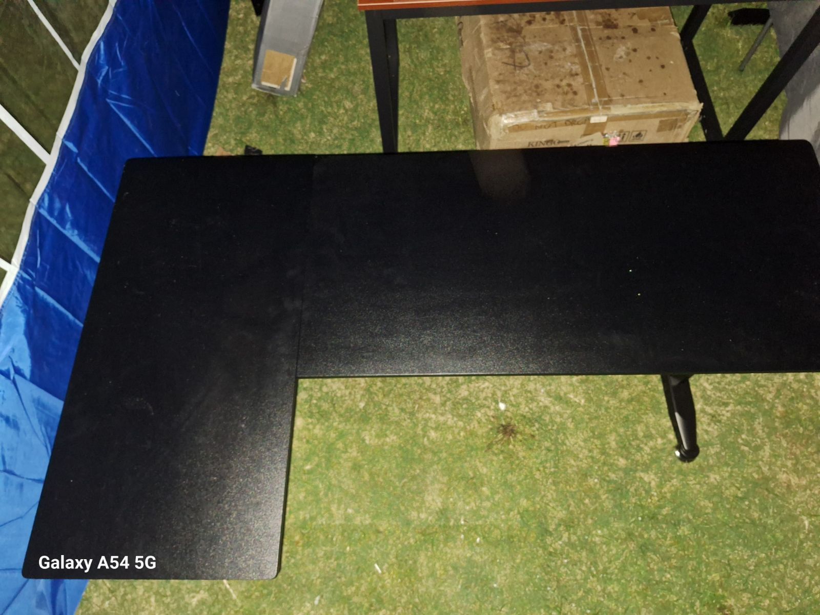 Black L-Shape Desk 