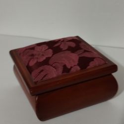 VINTAGE WOOD TRINKET BOX - JEWELRY BOX 4"×4"