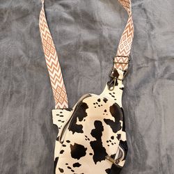 Cow print bag