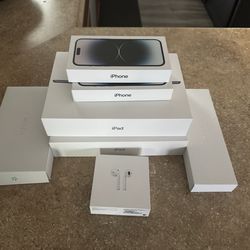 Apple products boxes