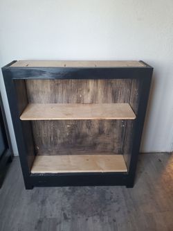 3-Shelf Wooden Bookcase Black Frame