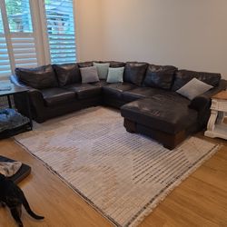 Leather Sectional - Pet Claw Damage