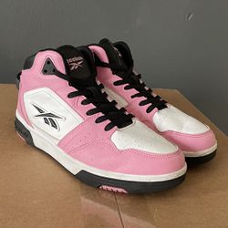 Women’s Pink/White Reebok High Tops