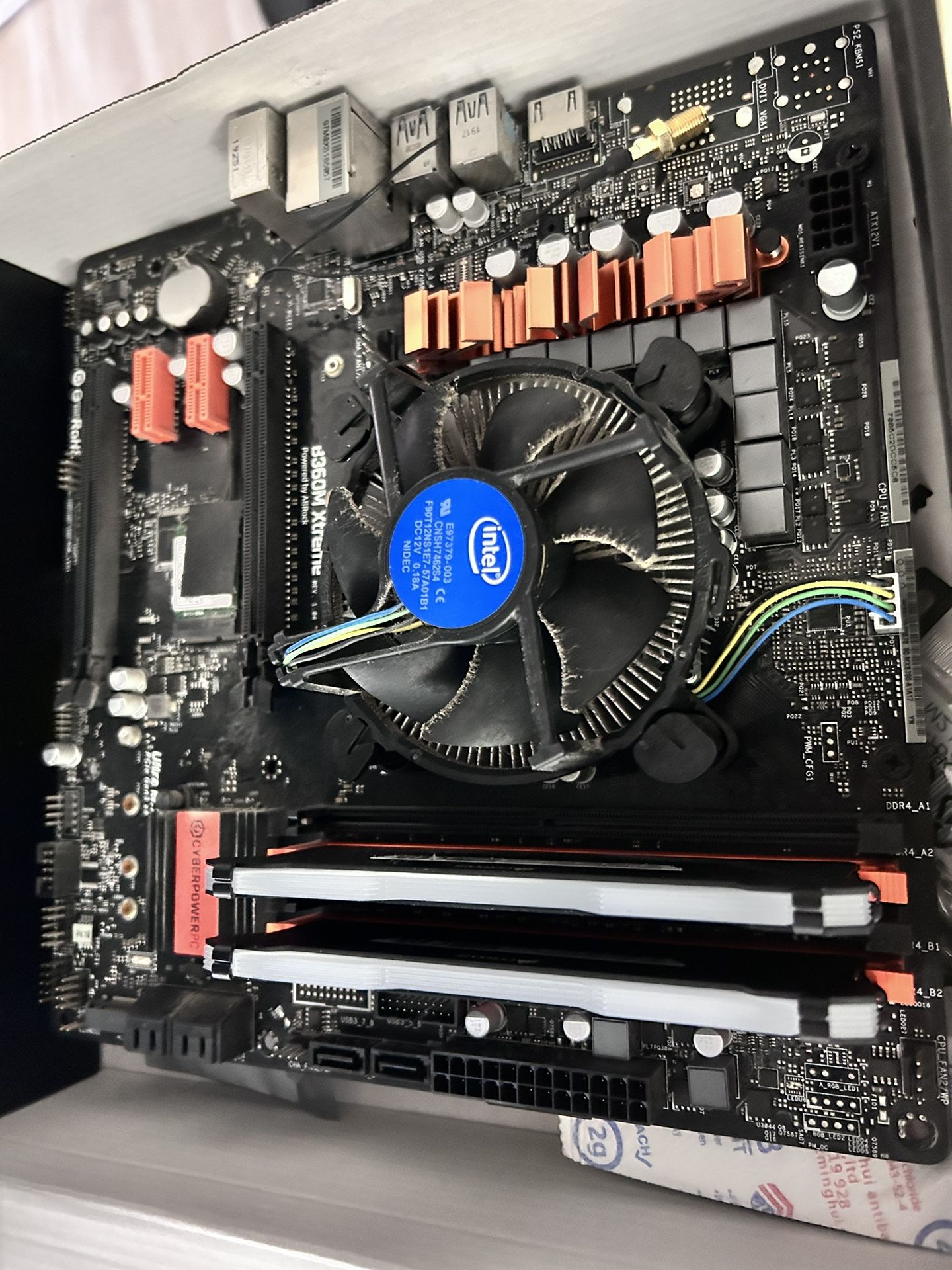 Motherboard W/ CPU & Ram