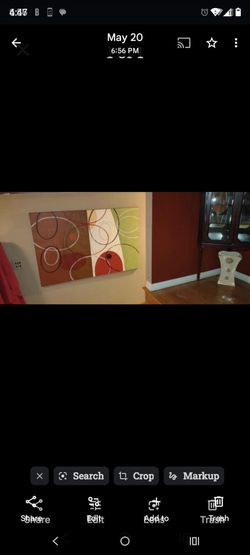 Abstract Painting: Brand New, Hung On Wall for Picture. Can be Hung Vertical or Horizontal. $25