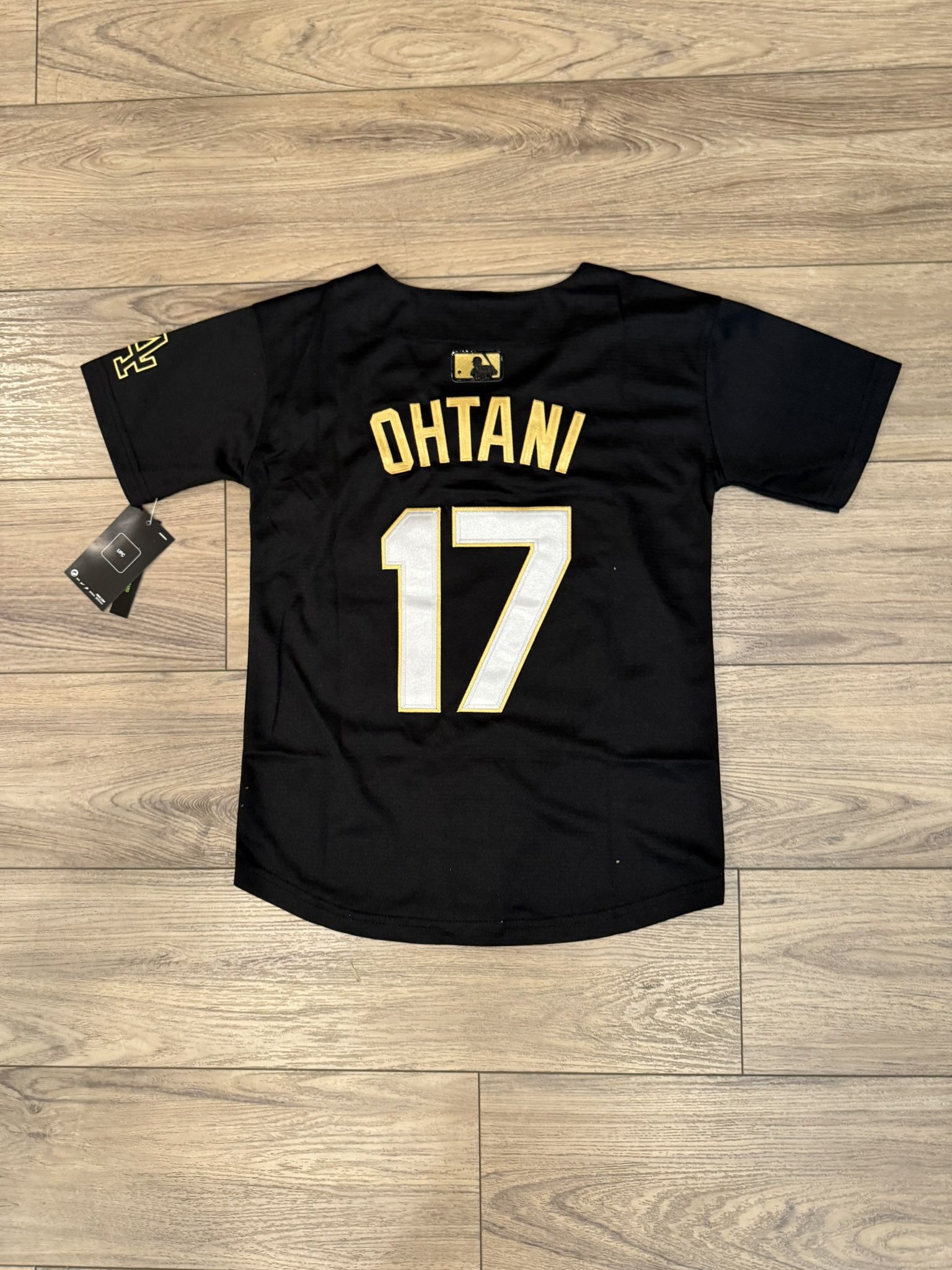Youth Dodgers Ohtani Stitched Black Gold Championship Jersey, S To Xl