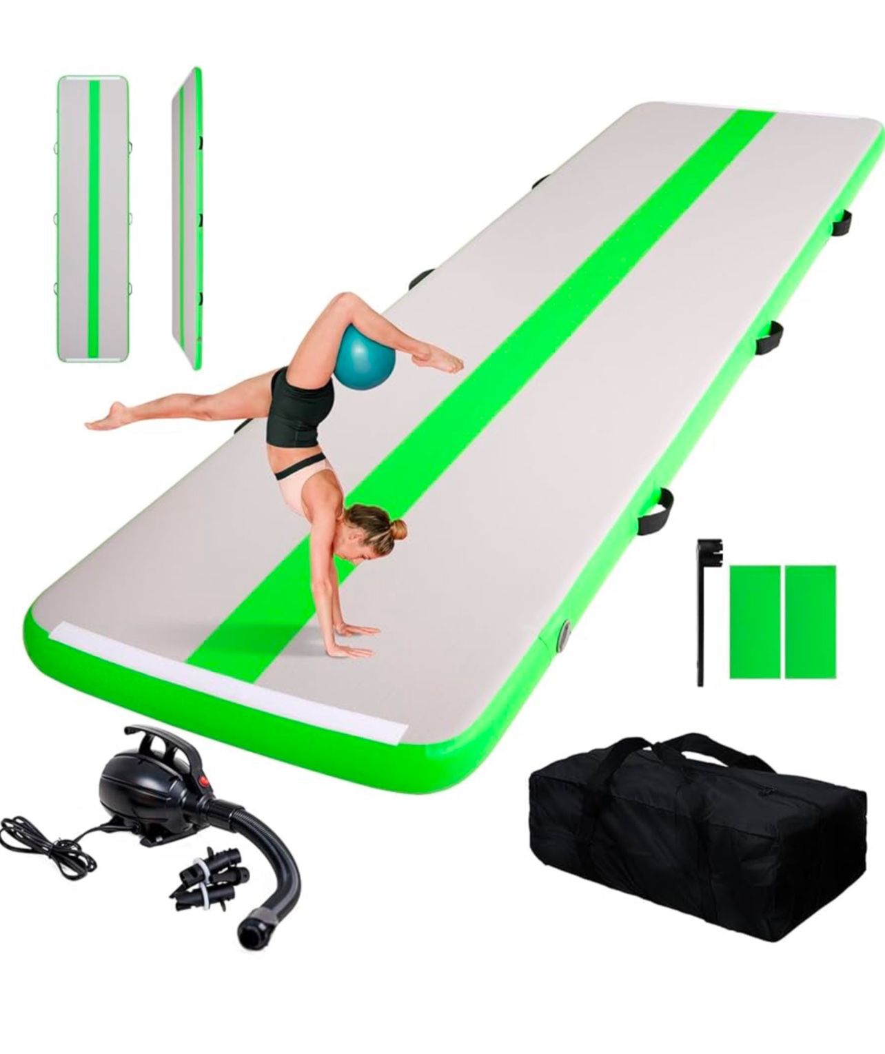 Brand New In The Box- FEATH-R-LITE 13ft Inflatable Gymnastics Tumble Track Tumbling Mat 4in Thick Air Floor Tumble Track with Electric Pump for Cheer