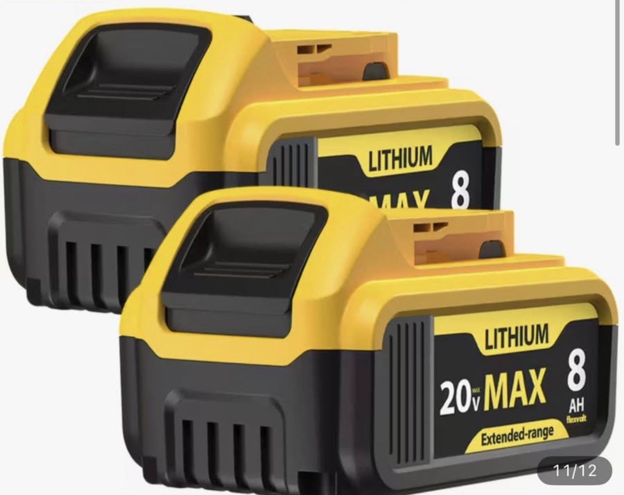 brand new 20V 8.0Ah Lithium Battery Replacement | 4Pack/2Pack/1Pack for Dewalt 20V Max Battery for Dewalt Batt