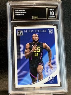 2018 Donruss 💥 Darius Leonard 💥 Rookie GMA 10 Mint 💎 - Indianapolis Colts / Philadelphia Eagles