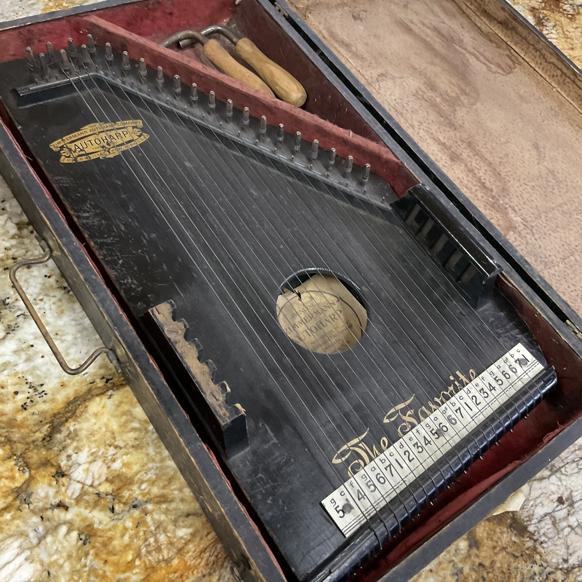 Zimmerman Autoharp The Favorite in Case