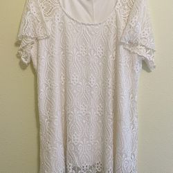 Beautiful Ivory Lace Top by Brittany Black