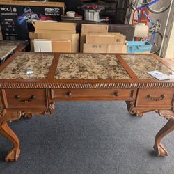 Wood/Marble Office Desk - Like New - You Pickup